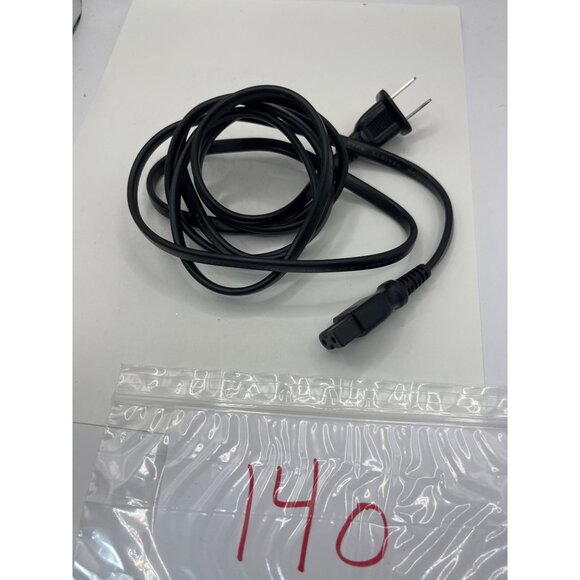 Black 7A 125V Power Cord With 2-Prong Plug & IEC C7 Connector For Electronics - Picture 3 of 4